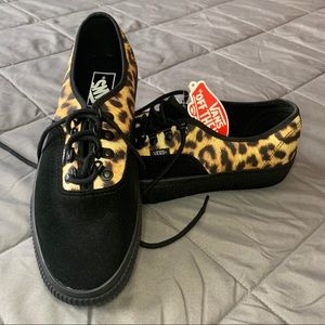 Vans Authentic Platform Black Leopard Shoes